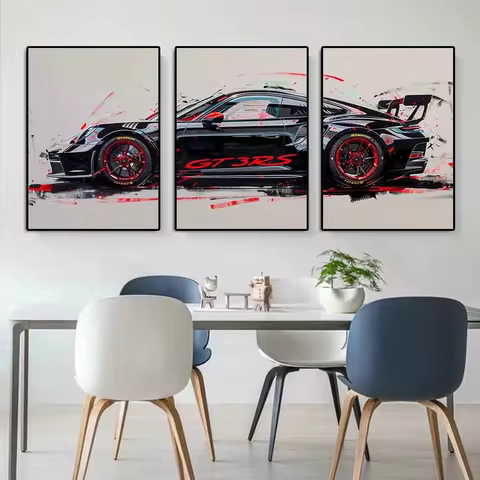 Fashionable Popular Super Sports Car GT3 RS Graffiti Wall Art, HD Canvas Print Poster, Home, Living Room, Room Decoration 6 best sales judo poster - №4