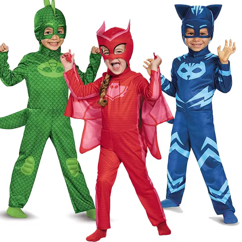 Unisex Girls Super Owl Hero tuta Fancy Dress Cosplay Cat Boys Gecko Animail Costume di Halloween Jumpsuit 12 best sales cosplay katniss - №4