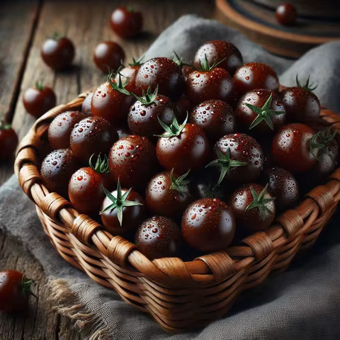Black Cherry Tomato Seeds 0.2g more than 50 GMO-free seeds 10 best sales seeds tomato - №4