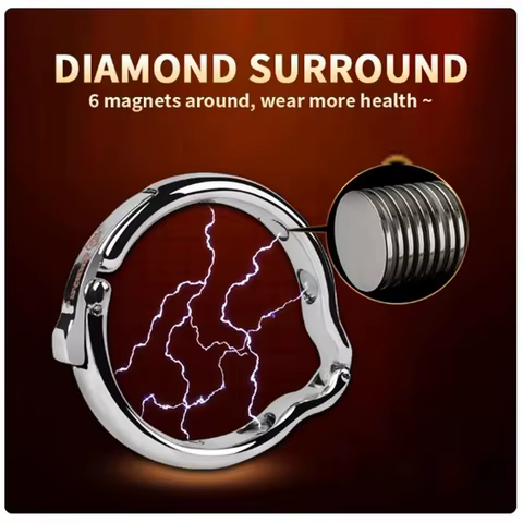 Magnetic Piercing Cock Ring Male Penis Testis Bondage Penis Rings Delayed Ejaculation Rings Penis Stimulation Sex Toys for Gay 10 best sales male torture - №6