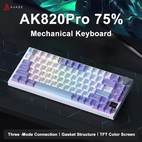 AJAZZ AK820 / AK820Pro Gaming Mechanical Keyboard 75% 82 Keys Wired Single Mode/Bluetooth Wireless Gamer Keyboard for Laptop PC 12 best sales keychron q8 - №10