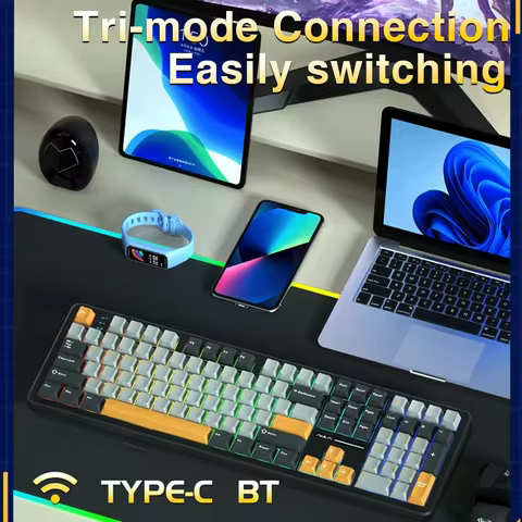 AULA F108 Keyboard 100% Layout 1K Polling Rate Mechanical Gaming Keyboard Hot Swappable Linear Switch with Macro Software 10 best sales 108 keyboard kit - №3