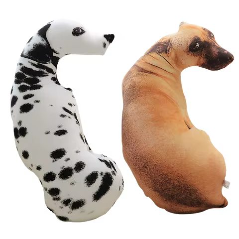 50cm Cute Simulation Dog Plush Toy 3D Printing Stuffed Animal Dog Plush Pillow Stuffed Cartoon Cushion Kids Doll Home Decro Gift 8 best sales pitbull plush - №3