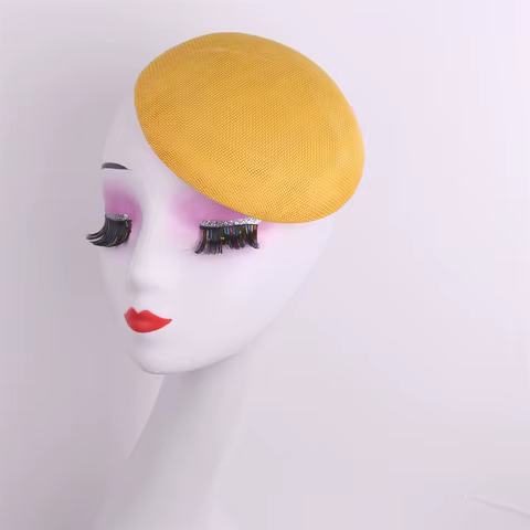 New Imitation Sinamay Round Fascinator Bases 15CM Making Wedding Party Hat Fascinators For Women Millinery DIY Hair Accessories 10 best sales hat making supplies - №9