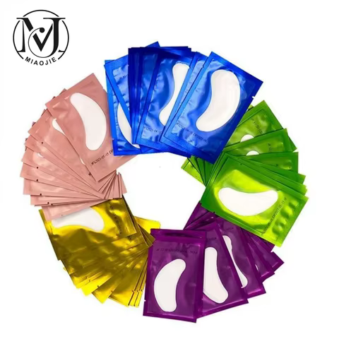 MJ Best Lint Free Under Gel Pads for Eyelash Extension Eyepatch Latex Pads Under Eye Mask Patch Gel Collagen Crystal 6 best sales eyelash accessories - №3