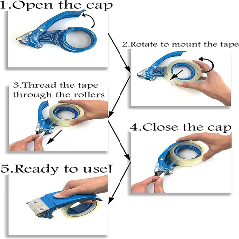 Heavy Duty Shipping Tape Dispenser,Reusable, Replaceable, Eco-Friendly Master Piece Dispenser for Pros with Patented 10° Sloped 12 best sales large tape dispenser - №1