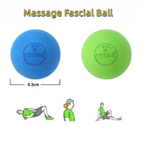 Rubber Fascia Massage Ball Yoga Fitness Muscle Relaxation Pain Relief Healt Care Portable Physiotherapy Lacrosse Massage Ball 10 best sales massage gun ball - №9