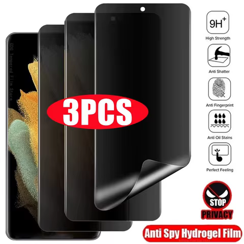 3Pcs Anti-Spy Hydrogel Film for Samsung S23 S21 S22 S24 Ultra S10 Plus S20 FE Privacy Screen Protector 8 best sales blackview x5 - №6