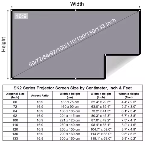 12 best sales reflective projector screen - №7
