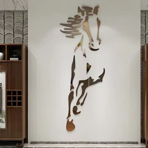 Horses Acrylic Wall Stickers Room Decoration Restaurant Background Art Living Room Bathroom Room Decor Mirror Wall Sticker 10 best sales arabian horse - №9