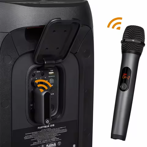 Wireless Microphone JBL 2 Channel UHF Wireless Cordless Handheld Microphone Karaoke Mic System For Church Party Speaker 10 best sales mic speaker - №10