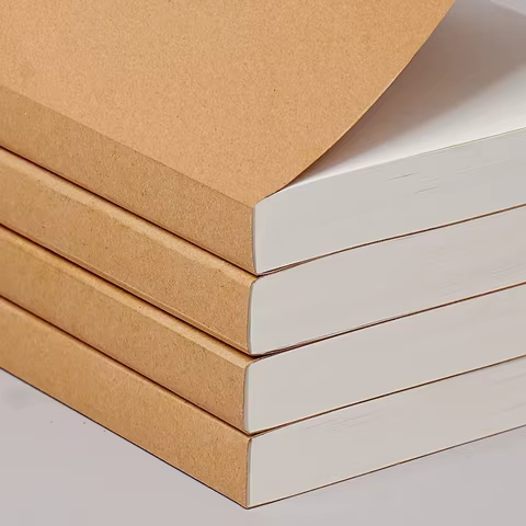 A5/B5 Notebooks Thicken 100 And 200 Sheets/Book,Kraft DIY Cover,Blank Journal,Draft Book,Office Study Stationery CS-076 12 best sales field notes cover - №9