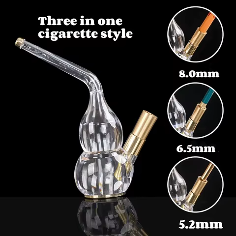Mini hookah for Smoking Tobacco &Cigarette Filter smoke Water pipe shisha set with Brass grass Herb bowl Smoking Accessories 6 best sales mini pipe - №4