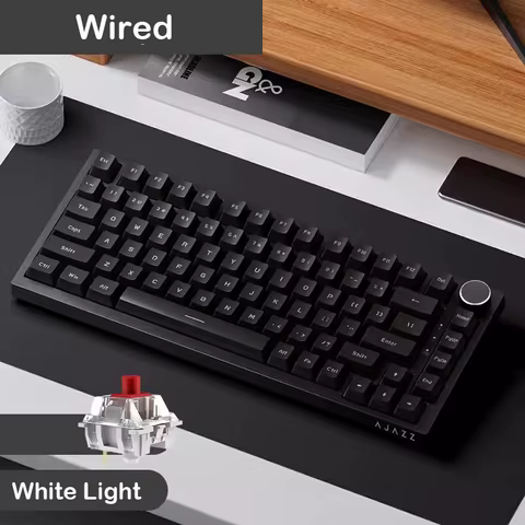AJAZZ AK820 Pro Wired&Wireless Mechanical Gaming Keyboard Tri-Mode RGB Backlit Hot-Swappable Switches,70% Compact Layout,PC/Mac 10 best sales macro keys - №2