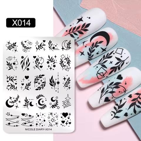 8 best sales flower nail stamp - №8