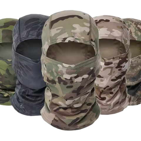 Camouflage Outdoor Riding Mask Outdoor Sun Protection Single Hole Quick Dry Mesh Mask 8 best sales fish collagen - №7