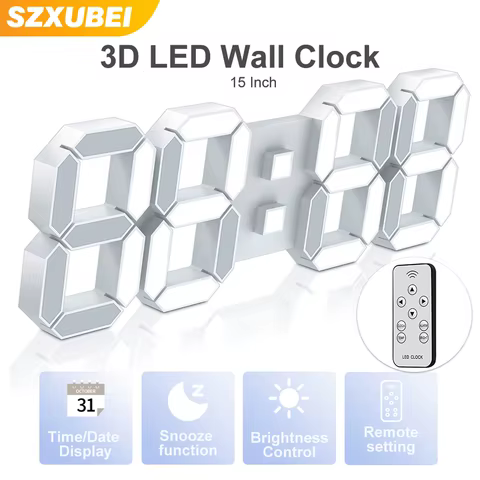 8 best sales 3d led digital wall clock - №5