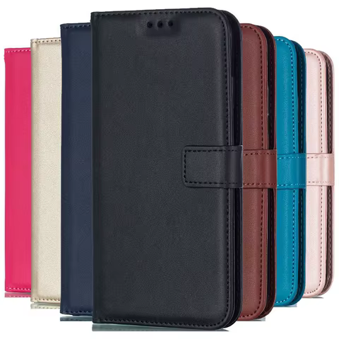 Solid Color Leather Wallet Case For Huawei P8 P9 P10 P20 P30 P40 Lite Pro 2017 P40Lite P30lite P20Lite Flip Cover Card Slot Bags 6 best sales huawei p9 case - №6