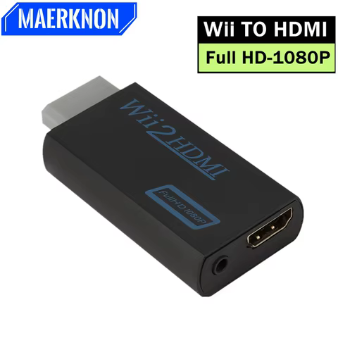 1080P Full HD Wii To HDMI-Compatible Converter Adapter 3.5mm Jack Audio Video Cable Adapter 720P For Laptop HDTV Monitor Display 6 best sales wii hdmi converter - №1