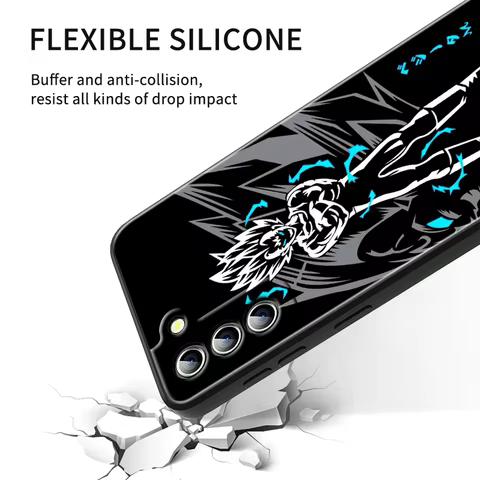 D-Dragon Ball Z Anime G-Goku For Samsung Galaxy S24 S23 S22 S21 S20 FE S10 S10E Plus Ultra Pro Lite 5G Black Phone Case 6 best sales g shock dragon ball - №3