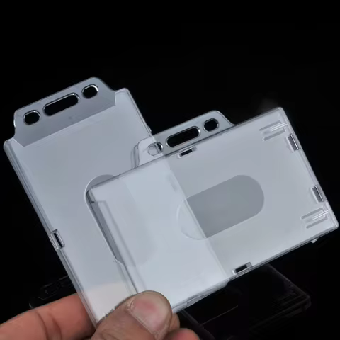 1pcs Plastic ID Card Badge Holder Student Staff Work ID Holder for Business Exhibition Office Supplies Nurse Accessories 8 best sales badge organizer - №7