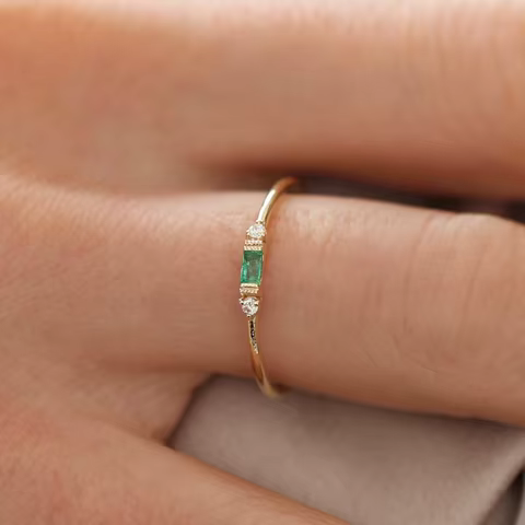 10 best sales genuine emerald ring - №4