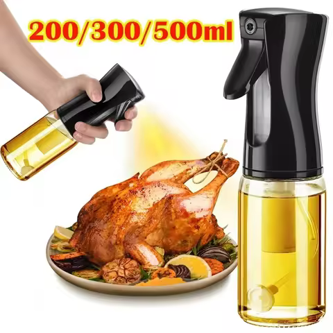 1Pc 200/300/500 ML Oil Spray Pot Kitchen Household Edible Olive Oil Spray Bottle Atomized Misty Oil Tank Air Fryer Spray Bottle 8 best sales pepper gun - №8