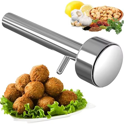 Stainless Steel Meatball Maker Portable Falafel Maker Tool Tool Kitchen Quick Shaping Mold Restaurant Gadgets Easy To Clean 10 best sales meatball maker - №2