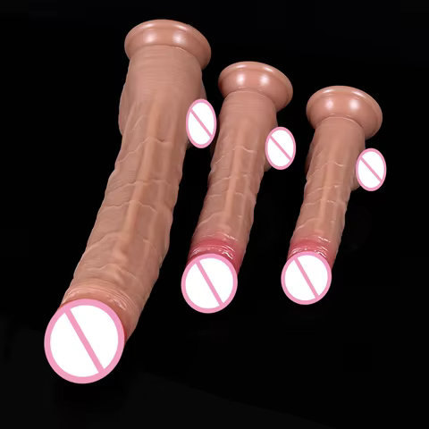Spuer Bigger Realistic Dildos Silicone Layer Penis with Suction Cup Adult Sexy Toys for Woman Men Vagina Anal Massage Stimulator 8 best sales thrusting penis - №1
