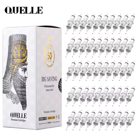 Quelle 50PCS Disposable Sterile Tattoo Needles RL/RLT (0.30MM) Revolution Cartridge For Tattoos Machines Makeup Body Art Tattoo 12 best sales tattoo tools - №10