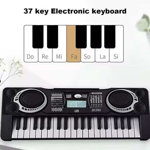 Portable 37 Keys Electronic Piano Digital Keyboard Piano LED Display Musical Instrument Kids Toy Electric Piano For Children 10 best sales mini piano keyboard - №6