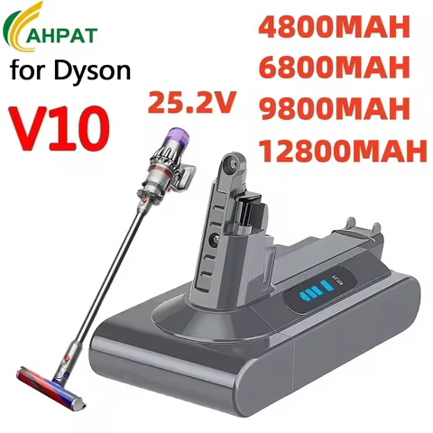 For Dyson V10 Battery V10 Animal Absolute Fluffy Cordless Vacuum Cleaner NEW 25.2V 6000mAh-12800mAH DYSON V10 batterie 10 best sales dyson sv17 - №3