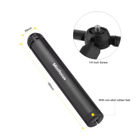 Metal Mini Tripod Stand for DJI Zhiyun Feiyu Gimbal Handle Grip Stabilizer DSLR Camera Monopod Tabletop Handheld with 1/4” Screw 6 best sales tripod handle - №1