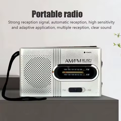 BC-R21/961/962 Mini Radio AM FM Battery Operated Portable Radio Best Reception Longest Lasting For Running Walking Home Soundbox 8 best sales custom desk mat - №2
