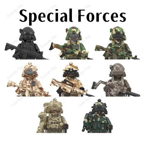 Navy Seal Special Forces Police Swat Delta KSK Military Blocks Mini Soldiers Figure 10 best sales milim nava figure - №4