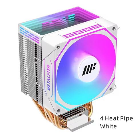 METALFISH ZH1400 CPU Cooler 4 HeatPipes 4PIN PWM Silent ARGB Fan For Intel 1700 1200 115X 1366 2011 AM5 AM4 AM3 x99 x79 12 best sales graphic card cooler - №11
