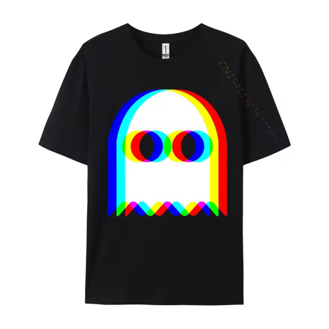 Funny Ghost Trippy Vaporwave Halloween Techno Rave EDM Music New Coming Normal Cool T Shirt Cotton Fabric Men Tops & Tees 8 best sales vaporwave - №3