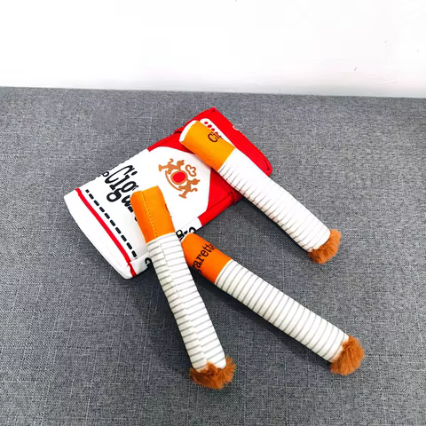Creative Cigarette Interactive Giggles Dog Toys Funny Interactive Plush Dog Toys Funny Plush Chewing Toy Cigaret Box Pet Gifts 8 best sales pitbull plush - №6