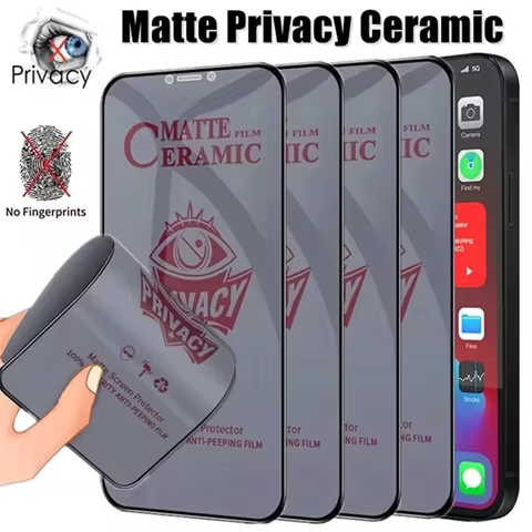 1-4Pcs Matte Ceramic Privacy Screen Protector for iPhone 14 PRO MAX 7 8 16 Plus Anti-spy Film for iPhone 11 12 13 15 Pro XS Max 10 best sales ipod nano 3 - №8