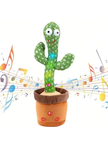 1pc-Dancing Talking Cactus Toys For Baby Boys And Girls, Singing Mimicking Recording Repeating What You Say Sunny Cactus Up Plus 8 best sales cactus dancing toy - №7
