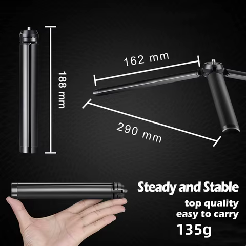 Aluminum Alloy Metal Mini Tripod Stand For DJI Zhiyun Feiyu Gimbal Handle Grip Stabilizer DSLR Camera Monopod Tabletop Handheld 6 best sales tripod handle - №6