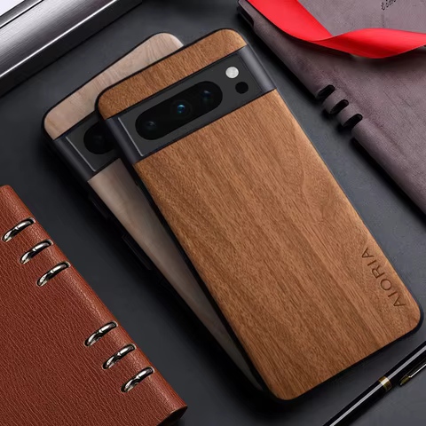 Case for Google Pixel 8 7 6 5 Pro 8A 7A 6A 5A 4A bamboo wood pattern PU Leather back cover for google pixel 8 7 pro 7a case capa 10 best sales case pixel 4a - №1