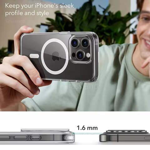 Luxury Magnetic Wireless Charge For Magsafe Case for iPhone 16 15 14 13 12 11 Pro XR XS Max 7 8 Plus Back Cover Transparent Case 8 best sales iron hide - №1
