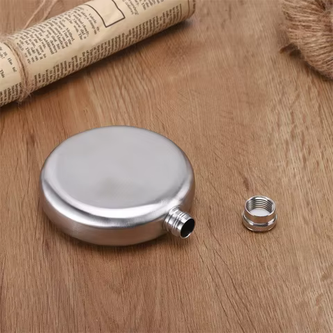 5oz/140ml Russian Wine Bottle Liquor Pot Round Whiskey Flask Stainless Steel Alcohol Hip Flasks Drinkware Accessories 12 best sales alcohol pocket bottle - №10