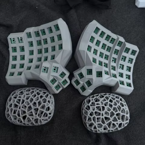Dactyl Manuform Split Keyboard Kit 6x7 with Plam Rest Custom Hot Swap Wired Single-mode Split Keyboard Vial Type C Teclado Gamer 12 best sales dactyl - №5