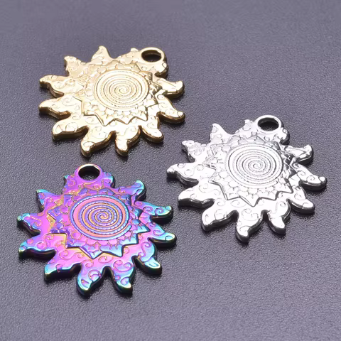 5pcs/Lot Stainless Steel Gold Color Marine Animals Shell Starfish Charms Turtle Shark Butterfly Charm Pendant For Jewelry Making 12 best sales bullet charm - №9