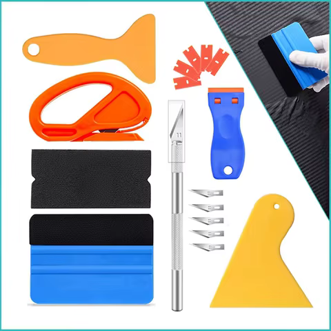 Car Wrapping Tools Kit Vinyl Scraper Cutter Film Squeegee Vinyl Spatulas Wrap Foil Tool Window Tinting Tools Car Accessories 10 best sales arizer solo - №3