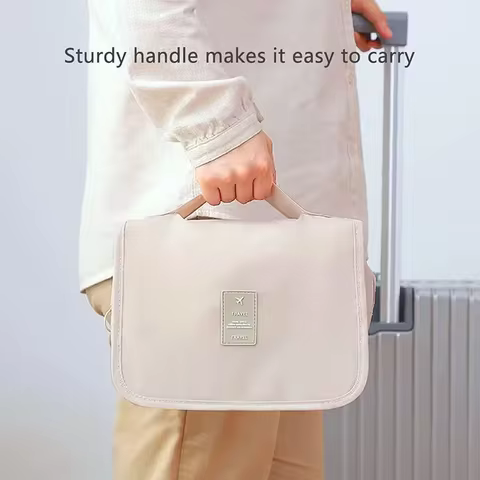 High Quality Travel Makeup Bag Waterproof Toiletries Organizer Women Neceser Bathroom Hook Wash Pouch Hook Makeup Storage Bag 6 best sales luxury makeup organizer - №5