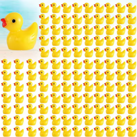 100/200 Pcs Mini Resin Ducks Bulk Tiny Ducks Set for Potted Miniature Decoration Garden Dollhouse Cake Decoration DIY Party Toys 10 best sales resin cupcake - №10