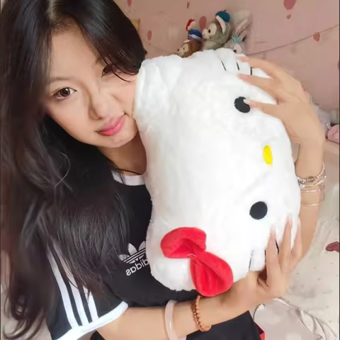 38CM Hello Kitty Cartoon Doll Sanrio Kawaii Anime Character Toy Car Cushion Decoration Sofa Nap Pillow Accessories Birthday Gift 10 best sales miffy sticker - №8